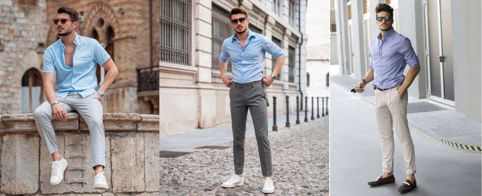 Different Ways to Match Blue Pants and Brown Shoes