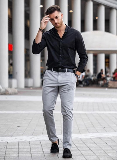Stylish Plain Pant Shirt Combo For Men - Evilato